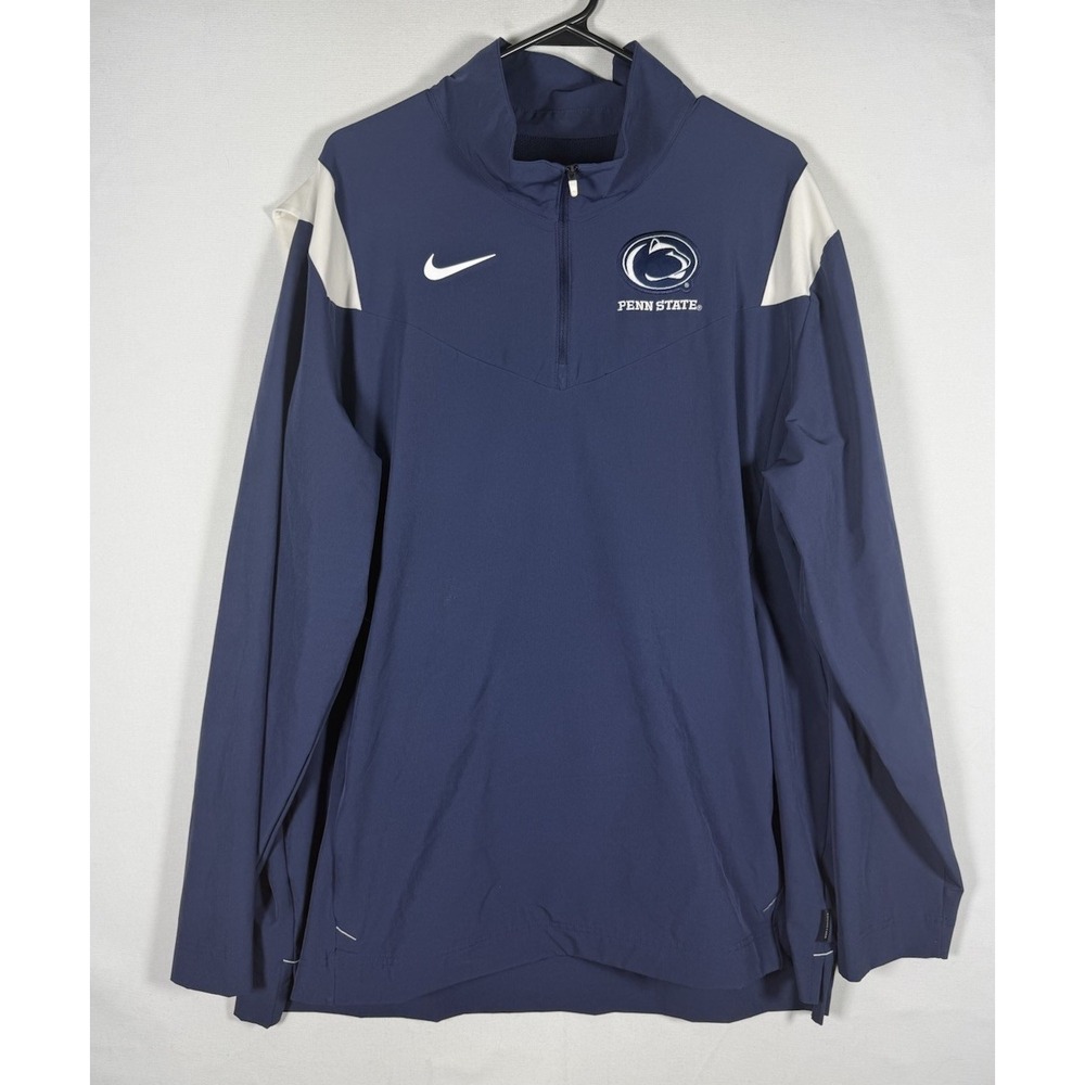Nike Penn State Nittany Lions Team Coach Issue Jacket Mens XL Navy Performance